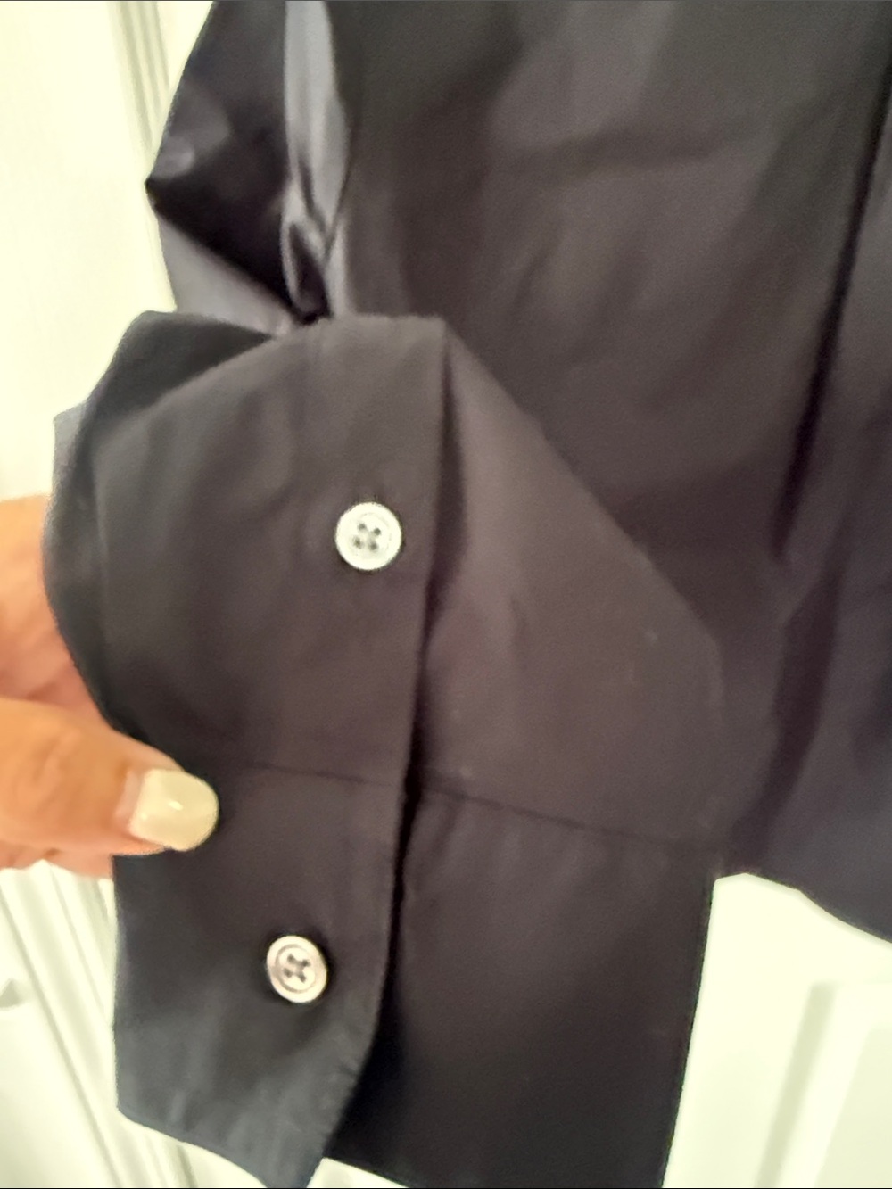 Banana Republic Black Pleated Front Dress Shirt - Picture 5 of 5